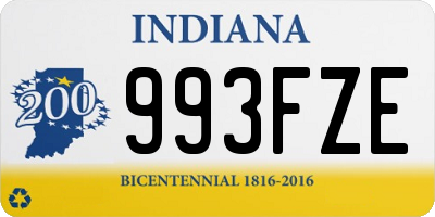 IN license plate 993FZE