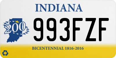 IN license plate 993FZF