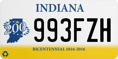 IN license plate 993FZH