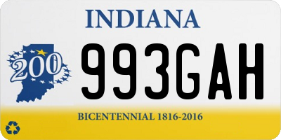 IN license plate 993GAH