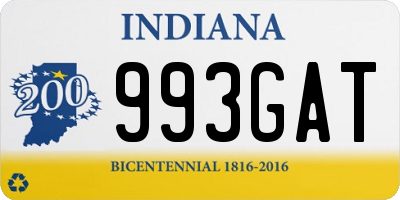 IN license plate 993GAT