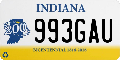 IN license plate 993GAU