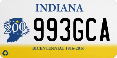 IN license plate 993GCA