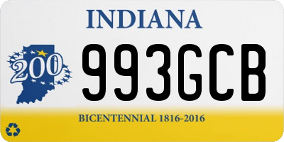 IN license plate 993GCB