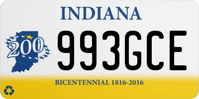 IN license plate 993GCE