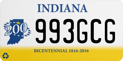 IN license plate 993GCG