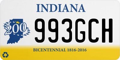 IN license plate 993GCH