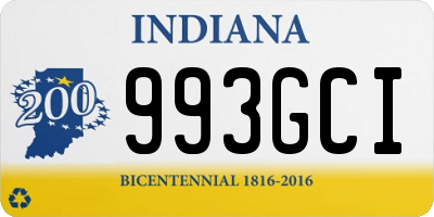 IN license plate 993GCI