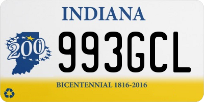 IN license plate 993GCL