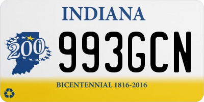 IN license plate 993GCN