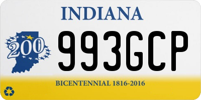 IN license plate 993GCP