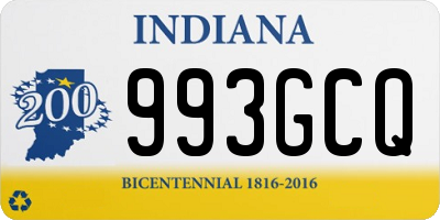 IN license plate 993GCQ