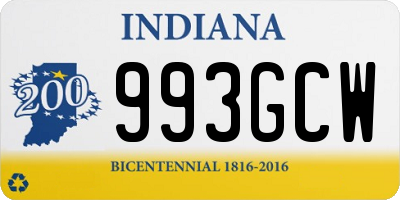 IN license plate 993GCW