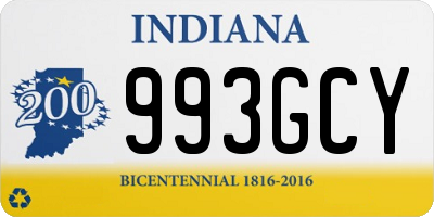 IN license plate 993GCY