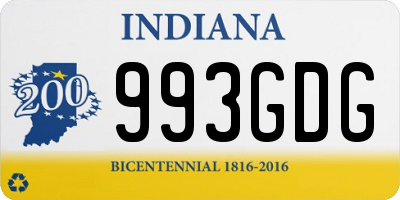 IN license plate 993GDG