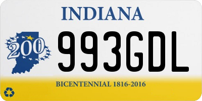 IN license plate 993GDL