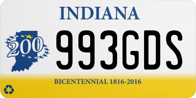 IN license plate 993GDS