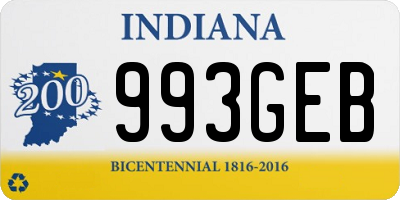 IN license plate 993GEB