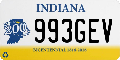 IN license plate 993GEV