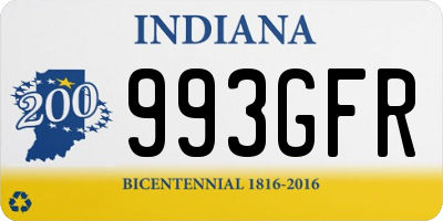 IN license plate 993GFR