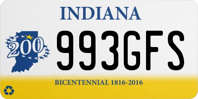 IN license plate 993GFS