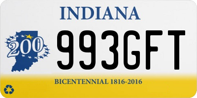 IN license plate 993GFT