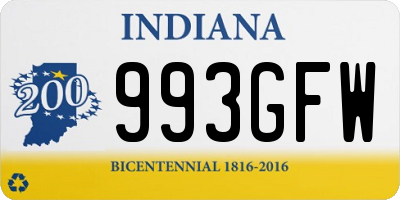 IN license plate 993GFW