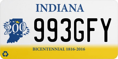 IN license plate 993GFY