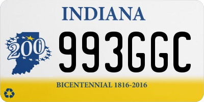 IN license plate 993GGC