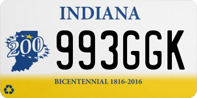 IN license plate 993GGK