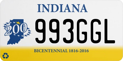 IN license plate 993GGL