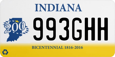 IN license plate 993GHH