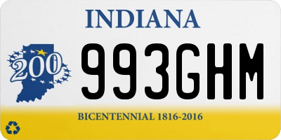 IN license plate 993GHM