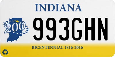 IN license plate 993GHN