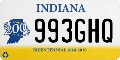 IN license plate 993GHQ