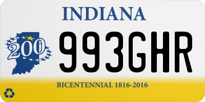 IN license plate 993GHR