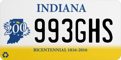 IN license plate 993GHS