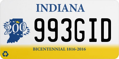 IN license plate 993GID