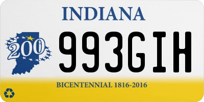 IN license plate 993GIH