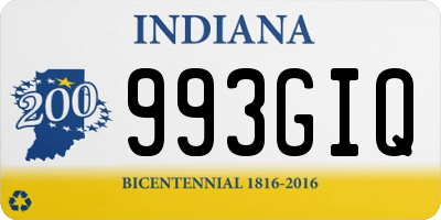 IN license plate 993GIQ