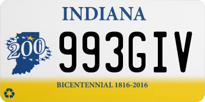 IN license plate 993GIV