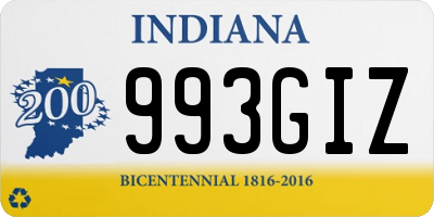 IN license plate 993GIZ