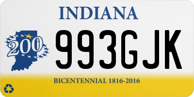 IN license plate 993GJK