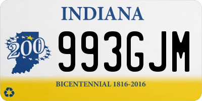 IN license plate 993GJM