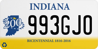 IN license plate 993GJO