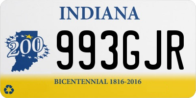 IN license plate 993GJR