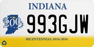 IN license plate 993GJW