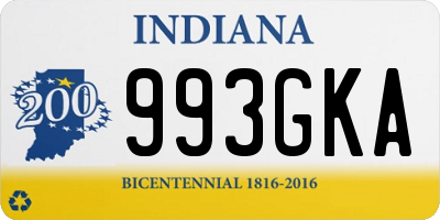 IN license plate 993GKA