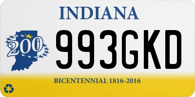 IN license plate 993GKD