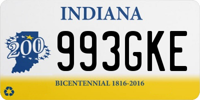 IN license plate 993GKE